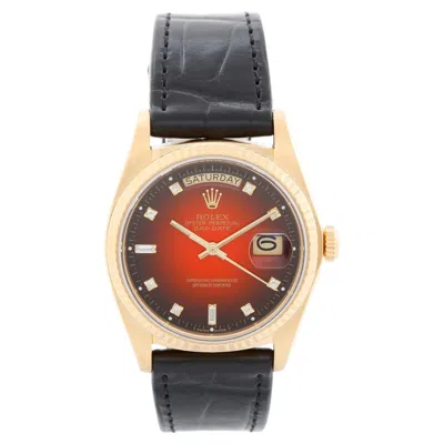 Pre-owned Rolex President Day-date Men's 18k Gold Strap Watch 18038 In Multi
