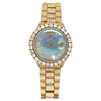 Pre-owned Rolex Presidential Day Date Mop Dial With 18k Gold Diamond Bezel And Bracelet In Multi