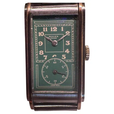 Pre-owned Rolex Prince Circa 1935 In Stainless Steel And Pink Gold, Manual-winding, Curved