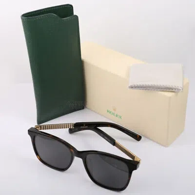 Pre-owned Rolex Rare Authentic  Vip Novelty Ad Unisex 1000/s 55-18 Sunglasses-full Set In Black