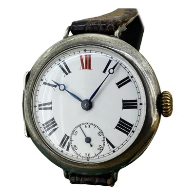 Pre-owned Rolex Rare  W&d Military Wwi C1916 S/silver Trench Rebberg Hinged Case 33mm Watch In Multiple