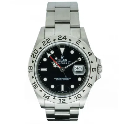 Rolex Explorer Ii Automatic Chronometer Black Dial Men's Watch 16570t In Metallic