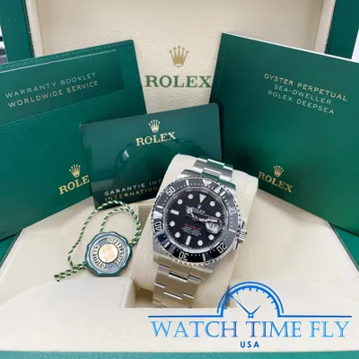 Pre-owned Rolex Sea-dweller 126600 Stainless Steel Black Ceramic Bezel Red Label 43mm