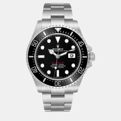 Pre-owned Rolex Seadweller 50th Anniversary Steel Men's Watch 43 Mm In Black