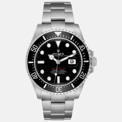 Pre-owned Rolex Seadweller 50th Anniversary Steel Men's Watch 43 Mm In Black
