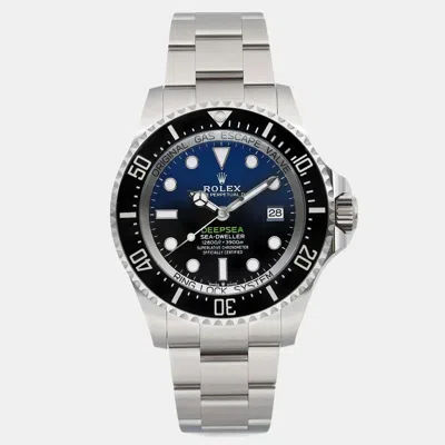 Pre-owned Rolex Sea-dweller Deepsea 126660 Blue Stainless Steel Automatic Men Wristwatch 44mm