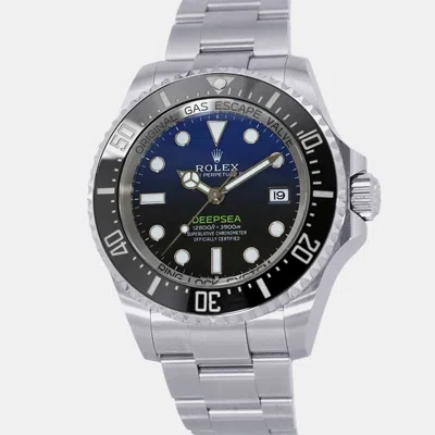 Pre-owned Rolex Sea-dweller Deepsea 136660 Blue Stainless Steel Automatic Men Wristwatch 44mm