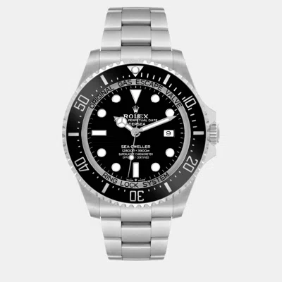 Pre-owned Rolex Seadweller Deepsea 44 Black Dial Steel Mens Watch