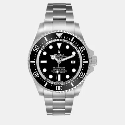 Pre-owned Rolex Seadweller Deepsea Ceramic Bezel Steel Men's Watch 44 Mm In Black