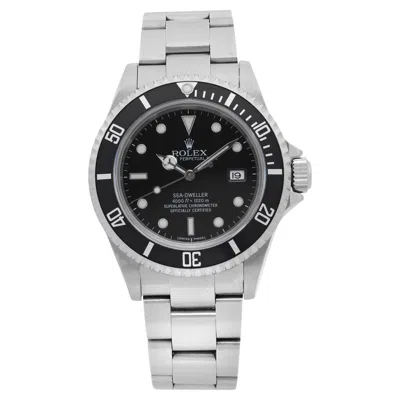 Pre-owned Rolex Sea-dweller Stainless Steel Black Dial Automatic Men Watch 16600