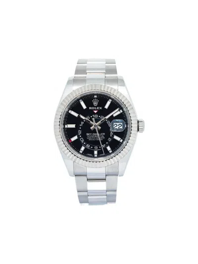 Pre-owned Rolex Sky-dweller 42mm Watch In Black