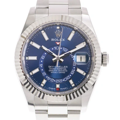 Rolex Sky-dweller Gmt Automatic Chronometer Blue Dial Men's Watch 336934-0005 In White