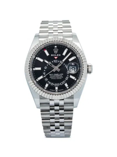 Pre-owned Rolex Sky-dweller 42mm Watch In Black