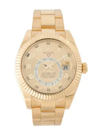 Pre-owned Rolex Sky-dweller Watch, 42mm In Multi