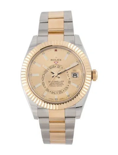 Pre-owned Rolex Sky-dweller Watch, 42mm In Multi