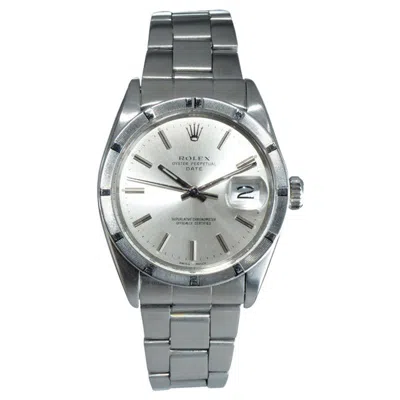 Pre-owned Rolex Stainless Oyster Perpetual Date With Original Factory Silver Dial 1960's In Multi