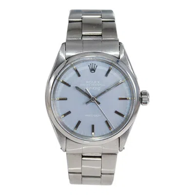 Pre-owned Rolex Stainless Steel Air King With A Custom Lavender Dial Late 1960's In Purple