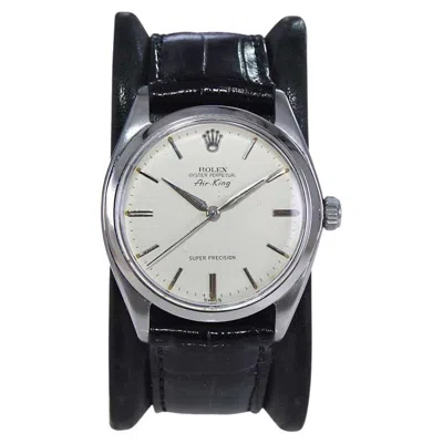Pre-owned Rolex Stainless Steel Air King With Original Silvered Dial From 1960 In Multi