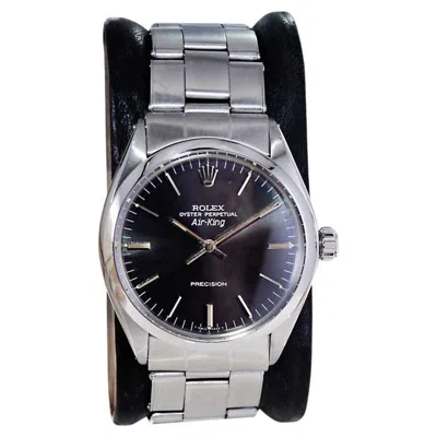 Pre-owned Rolex Stainless Steel Air-king With Original Dial And Bracelet Late 1970's In Multi