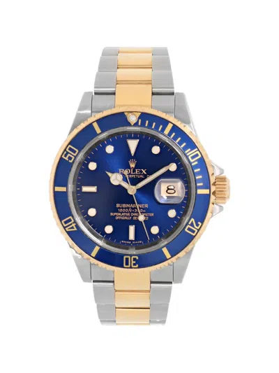 Pre-owned Rolex Stainless Steel Blue 16613 Watch