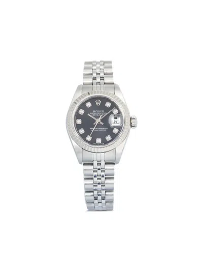 Pre-owned Rolex Stainless Steel Datejust 26mm In Black