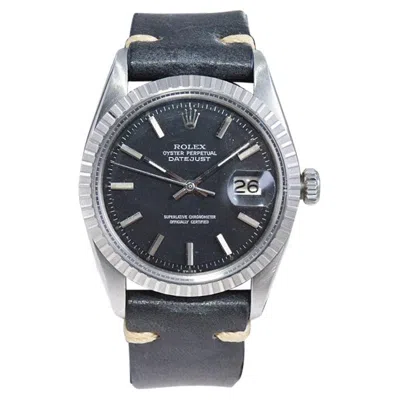 Pre-owned Rolex Stainless Steel Datejust Black Dial Jubilee Bracelet, Early 1970's