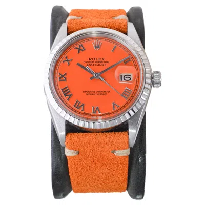 Pre-owned Rolex Stainless Steel Datejust Custom Finished Dial, Circa 1960's In Multi