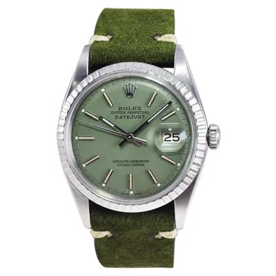 Pre-owned Rolex Stainless Steel Datejust Custom Finished Dial, Circa 1970's In Multi