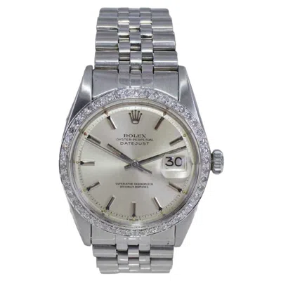 Pre-owned Rolex Stainless Steel Datejust With Diamond Bezel Original Dial And Bracelet In Multi