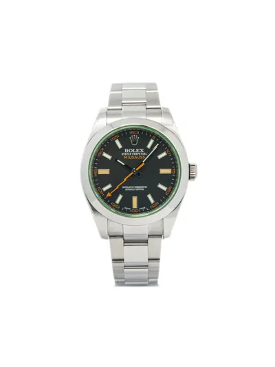 Pre-owned Rolex Stainless Steel Milgauss 40mm In Black