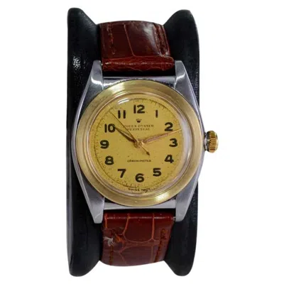 Pre-owned Rolex Stainless Steel Original Dial Bubble Back Circa 1940s In Multi