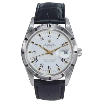 Pre-owned Rolex Stainless Steel Oyster Perpetual Date From Early 1980's In Multi