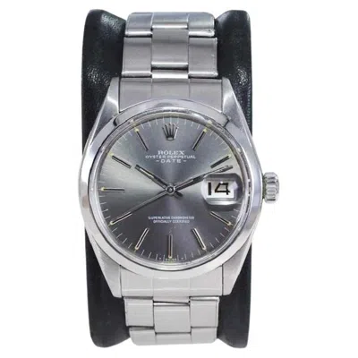 Pre-owned Rolex Stainless Steel Oyster Perpetual Date With Original Bracelet In Multi