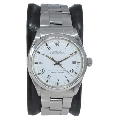 Pre-owned Rolex Stainless Steel Oyster Perpetual With Factory Original Dial From 1970's In Multi