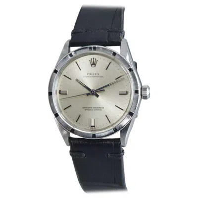 Pre-owned Rolex Stainless Steel Oyster Perpetual With Machined Bezel, Early 1970's In Multi