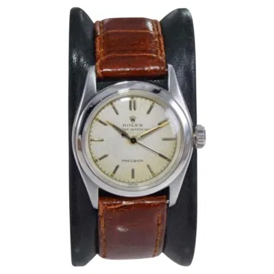 Pre-owned Rolex Stainless Steel Speedking Original Dial Manual Watch, Circa 1952 In Multi