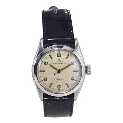 Pre-owned Rolex Stainless Steel Speedking With Original Dial And Hands From 1947 In Multi