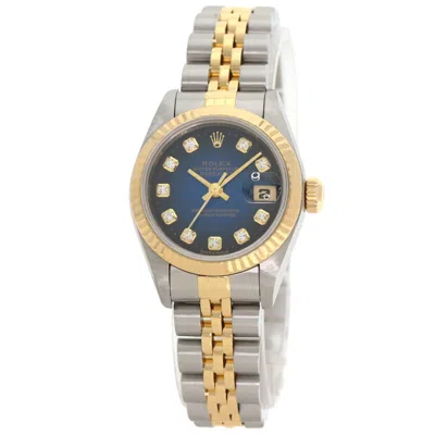 Pre-owned Rolex Stainless Steel Wristwatch () In Blue