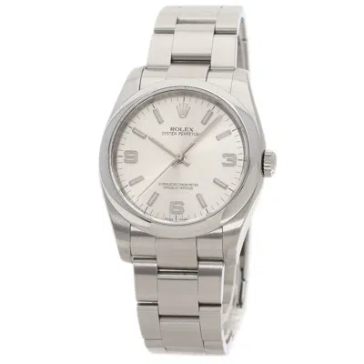 Pre-owned Rolex Stainless Steel Wristwatch () In Silver