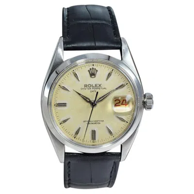 Pre-owned Rolex Stanless Steel Oyster Perpetual Date With Original Dial From 1957 In Multi