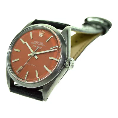 Pre-owned Rolex Steel Air King With Black Finish And Custom Made Dial, Circa 1960's