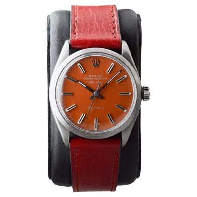 Pre-owned Rolex Steel Air King With Black Finish And Custom Made Dial Circa 1960's