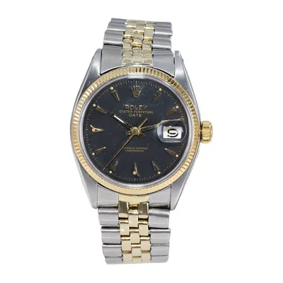 Pre-owned Rolex Steel And 14kt. Oyster Perpetual Date With Original Bracelet. Circa 1950s In Multi