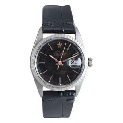Pre-owned Rolex Steel Datejust With A Unique Finish, 1970's In Multi