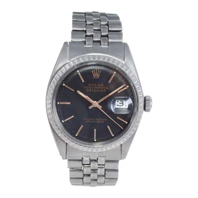 Pre-owned Rolex Steel Datejust With Custom Carbonized Finish Unusual Custom Dial, 1960's In Multi