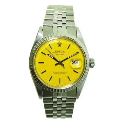 Pre-owned Rolex Steel Datejust With Custom Made Dial And Original Bracelet, Circa 1970s In Multi