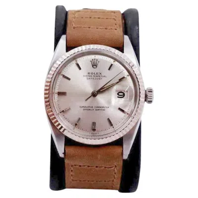 Pre-owned Rolex Steel Datejust With Rare "pie Pan" Factory Original Dial Circa, 1970's In Multi