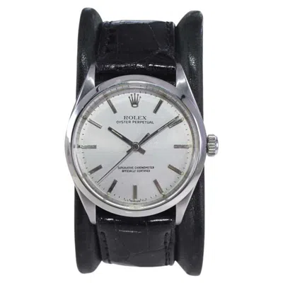 Pre-owned Rolex Steel Oyster Perpetual With Original Dial, Circa Mid-1960's In Multi