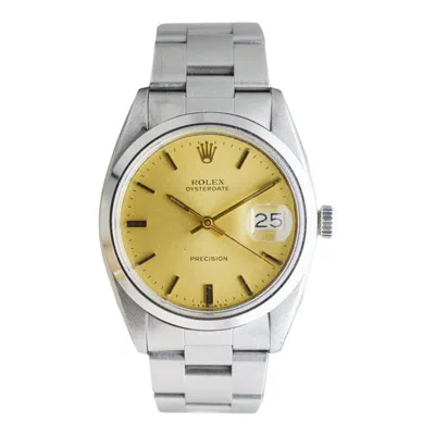 Pre-owned Rolex Steel Oysterdate With Factory Original Champagne Dial Circa, 1960's In Multi