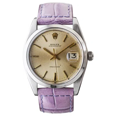Pre-owned Rolex Steel Oysterdate With Factory Original Light Champagne Dial, 1960s In Multi